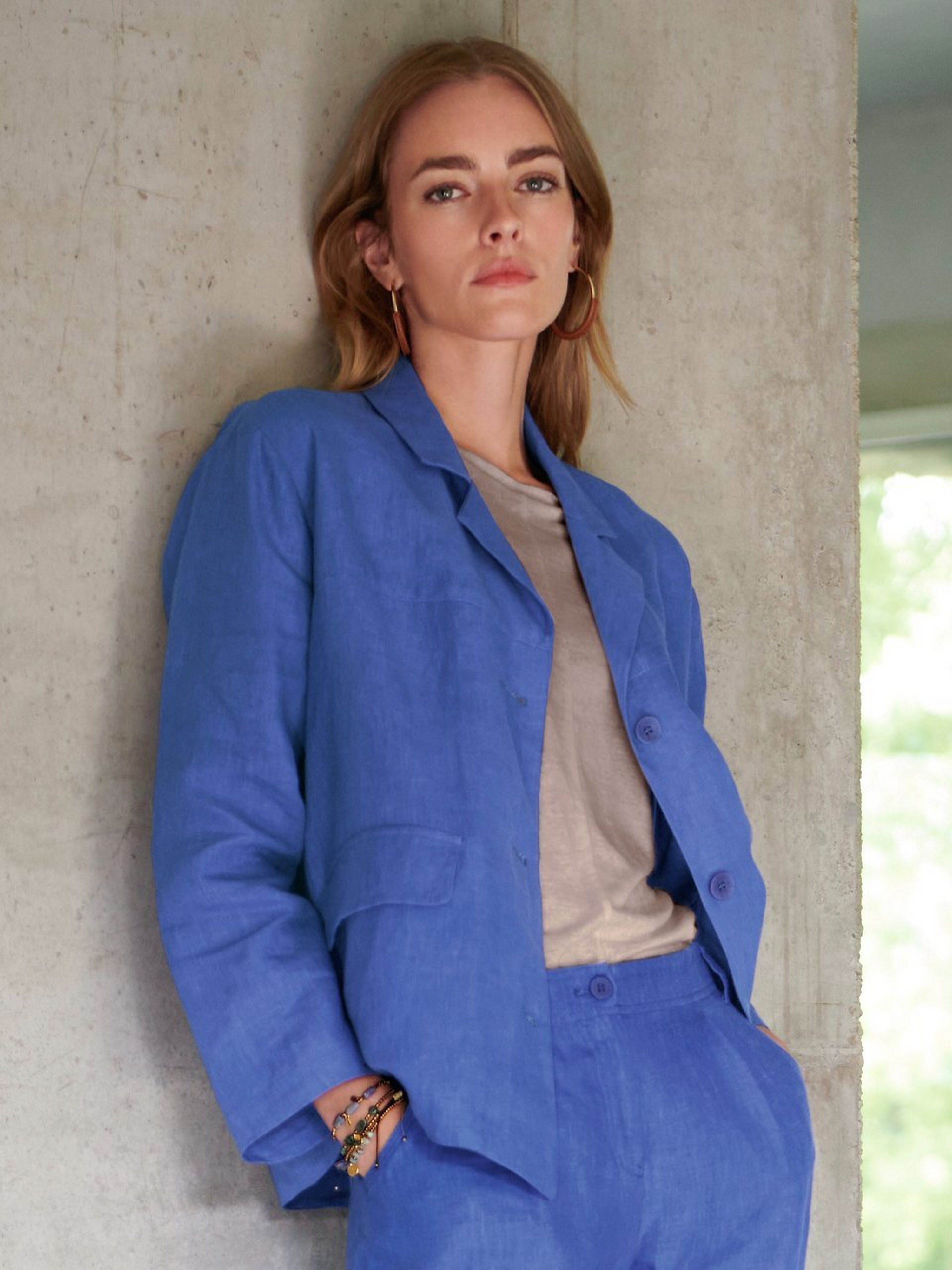 Blusen-Jacke aus 100% Leinen