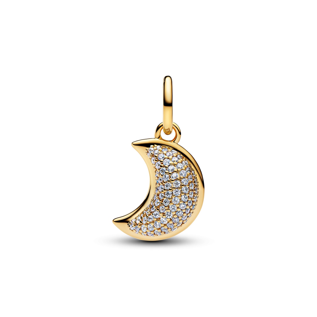 Pandora Gold Moments Funkelnde Mondsichel Charm-Anhänger