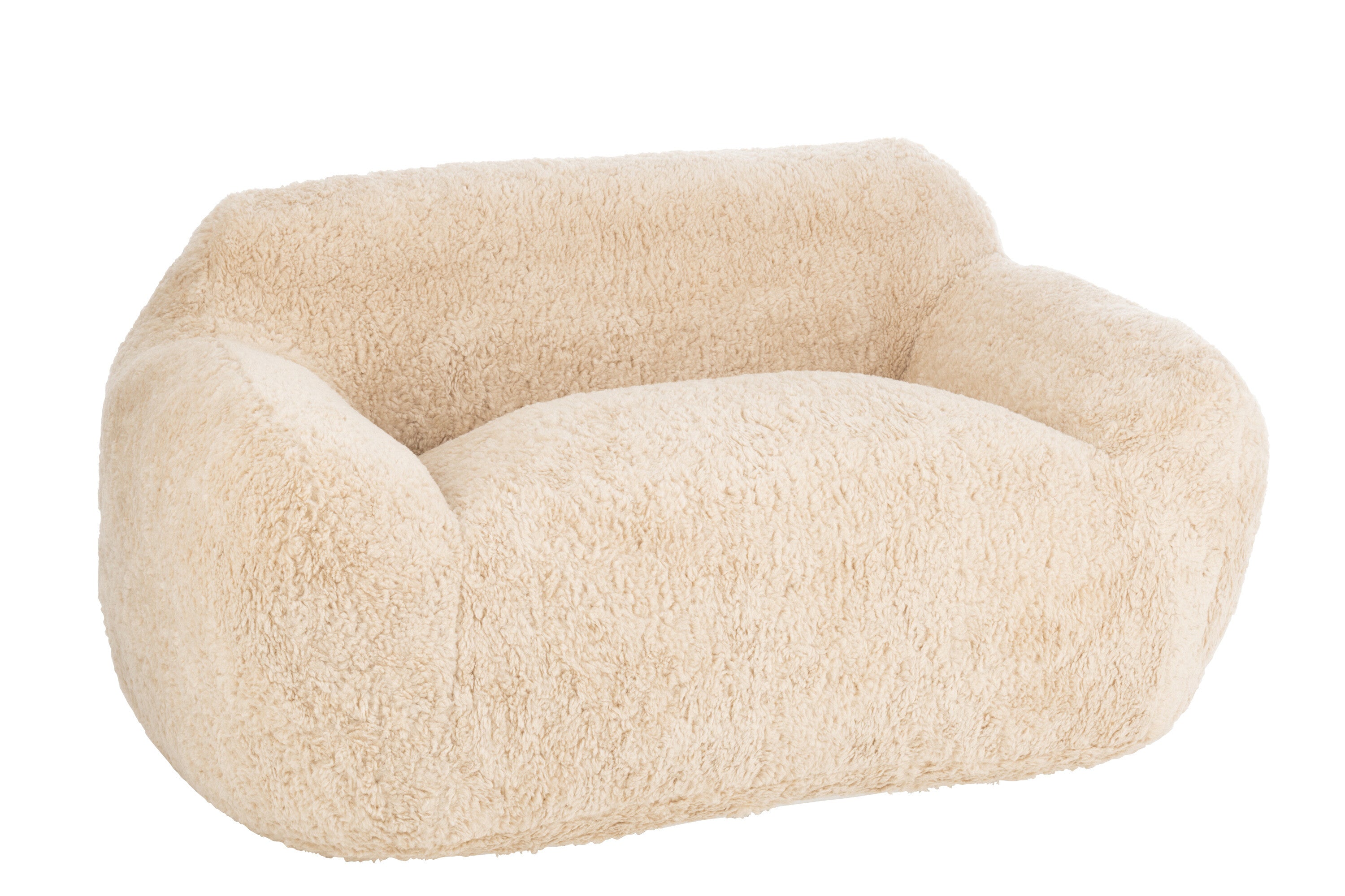 J-Line sofa Shearl - polyester - creme - large