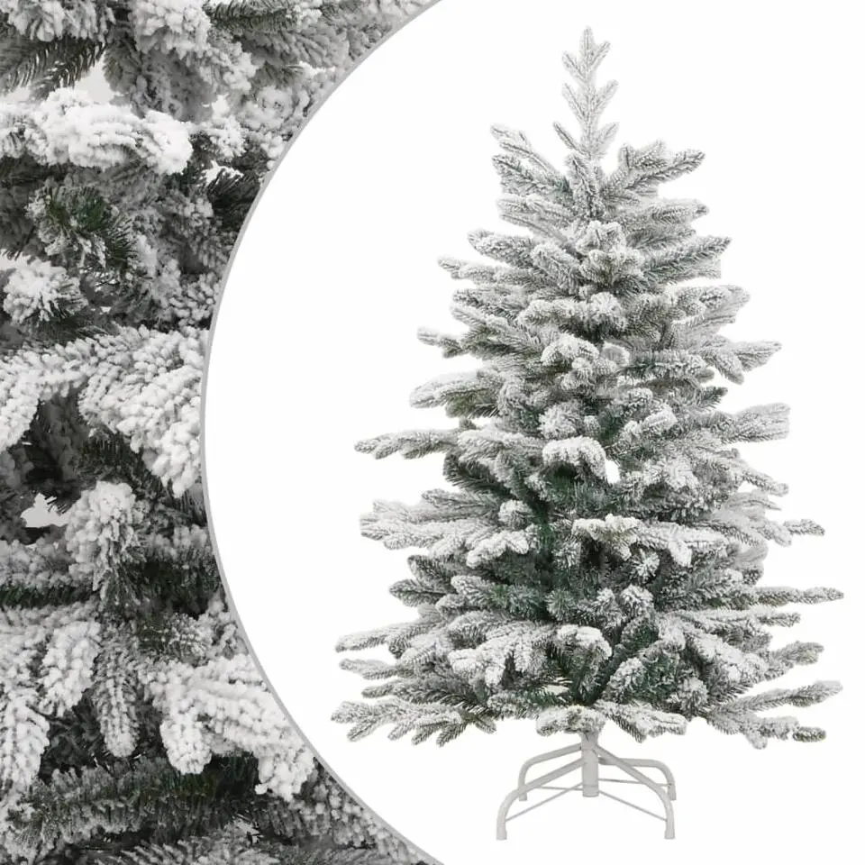 vidaXL Kunstkerstboom met scharnieren en sneeuw 180 cm