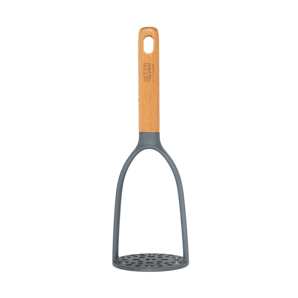 Subra Holz Potato Masher Kartoffelstampfer Gemüse Presse für Püree / Brei (94204) - Braun / Grau