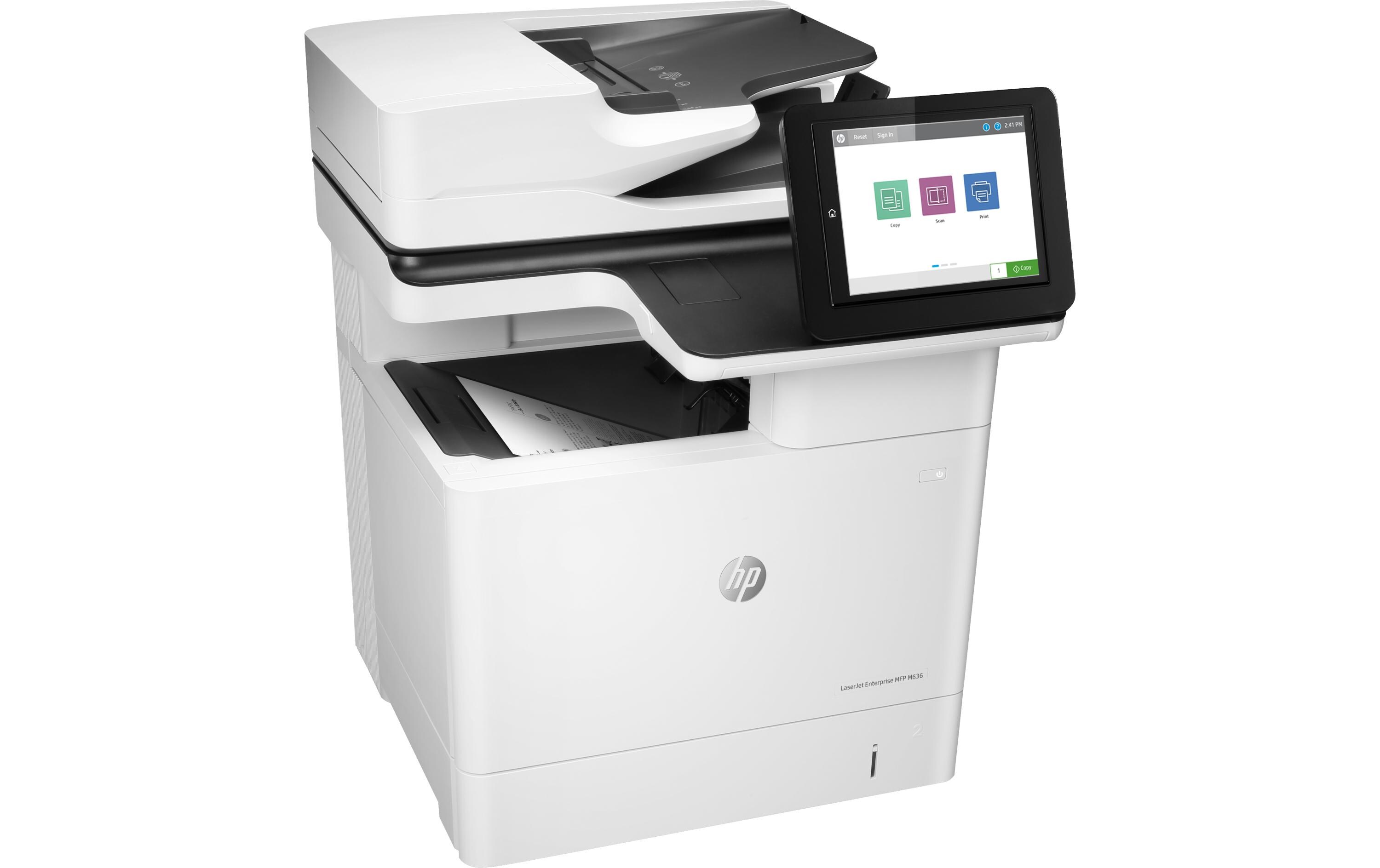 Multifunktionsdrucker LaserJet Enterprise MFP M636fh<br>4-in-1-Monolaser-Multifunktionsdrucker für grosse Arbeitsgruppen