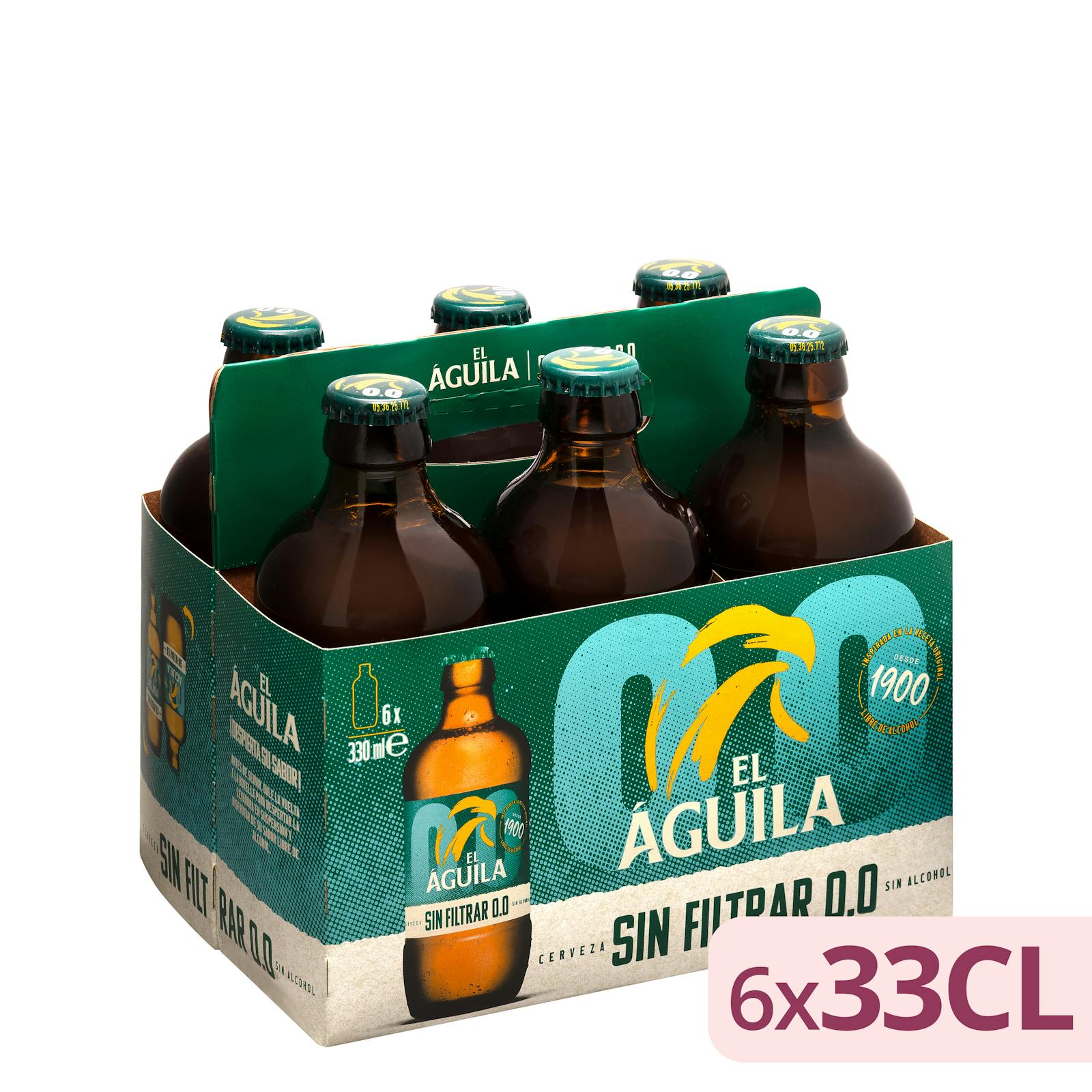 Bière El Águila 0,0% sans alcool, non filtrée