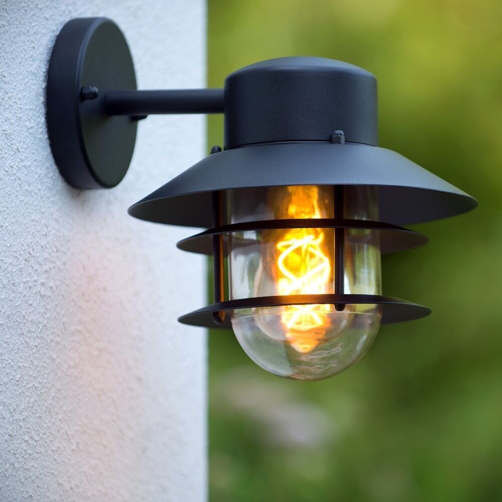 Zico wandlamp in zwart E27 IP44