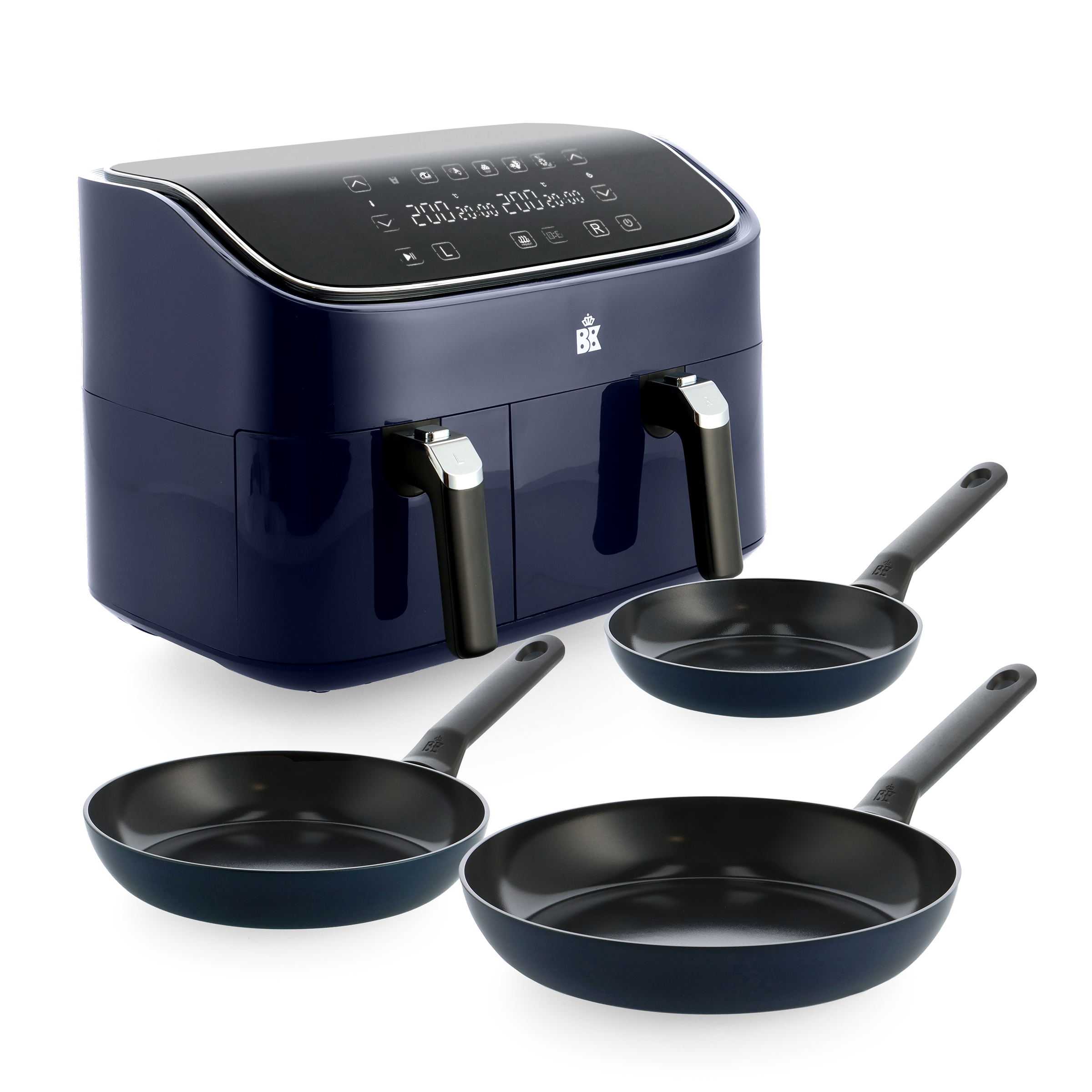 Enjoy Oxford Blue   XXXL Dubbele Air Fryer 4-delige set