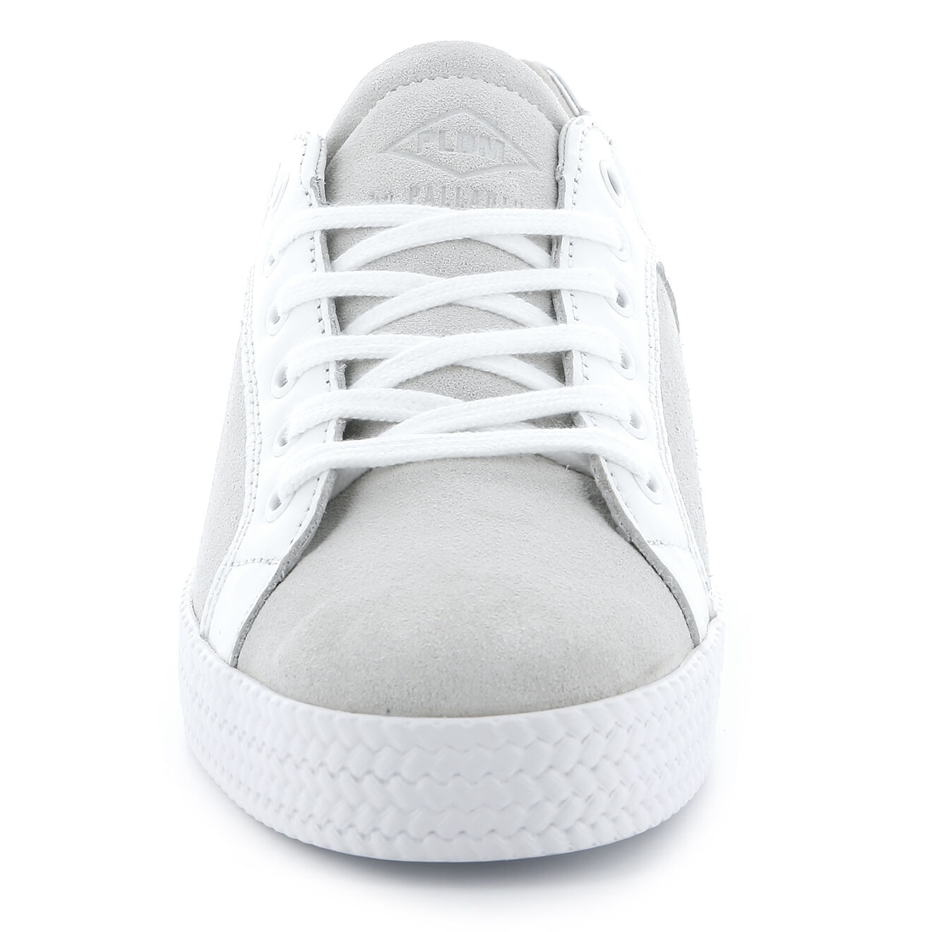 Palladium Baskets basses en Cuir Kalexia bimatières écrues