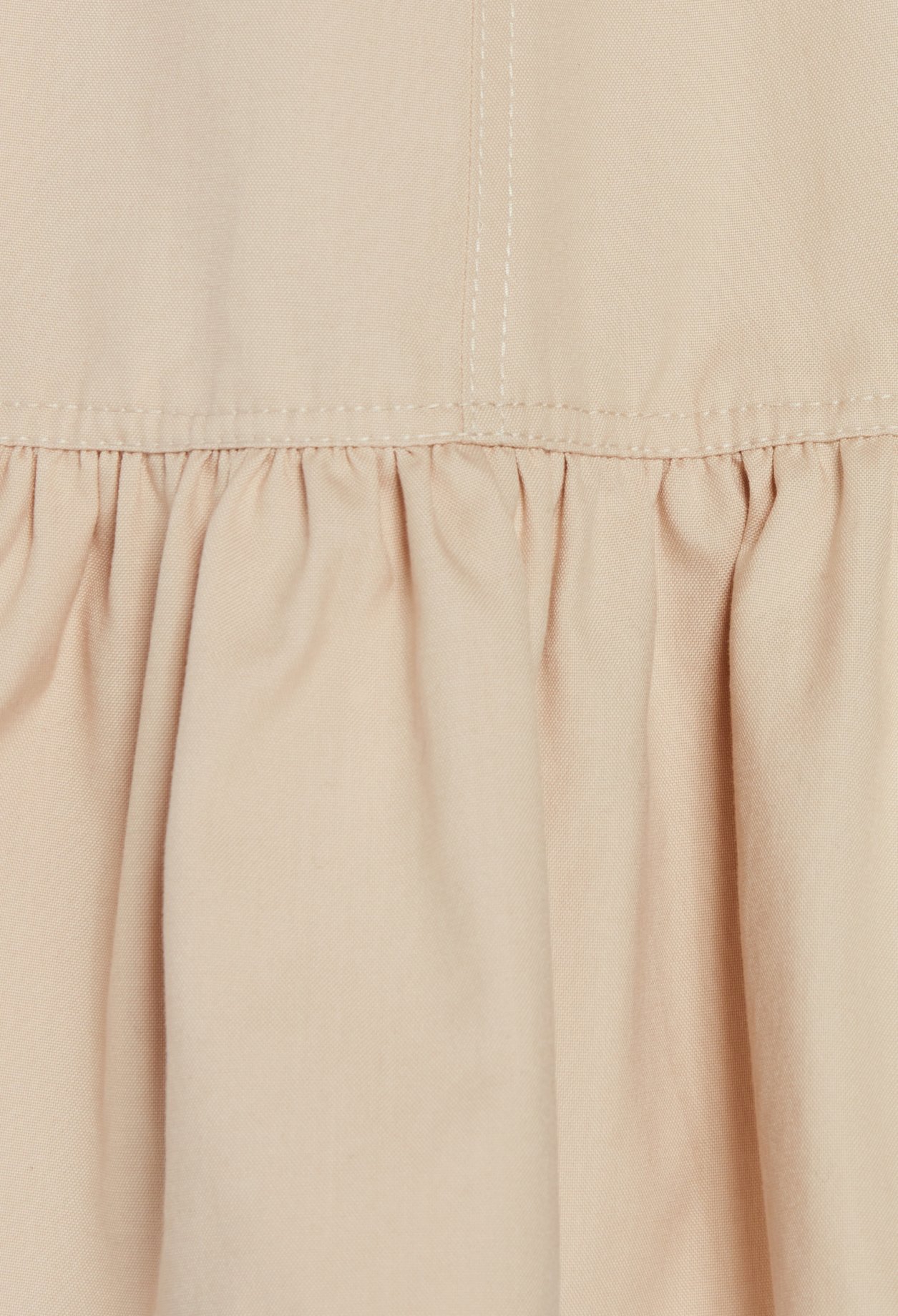 Robe courte manches volantees beige