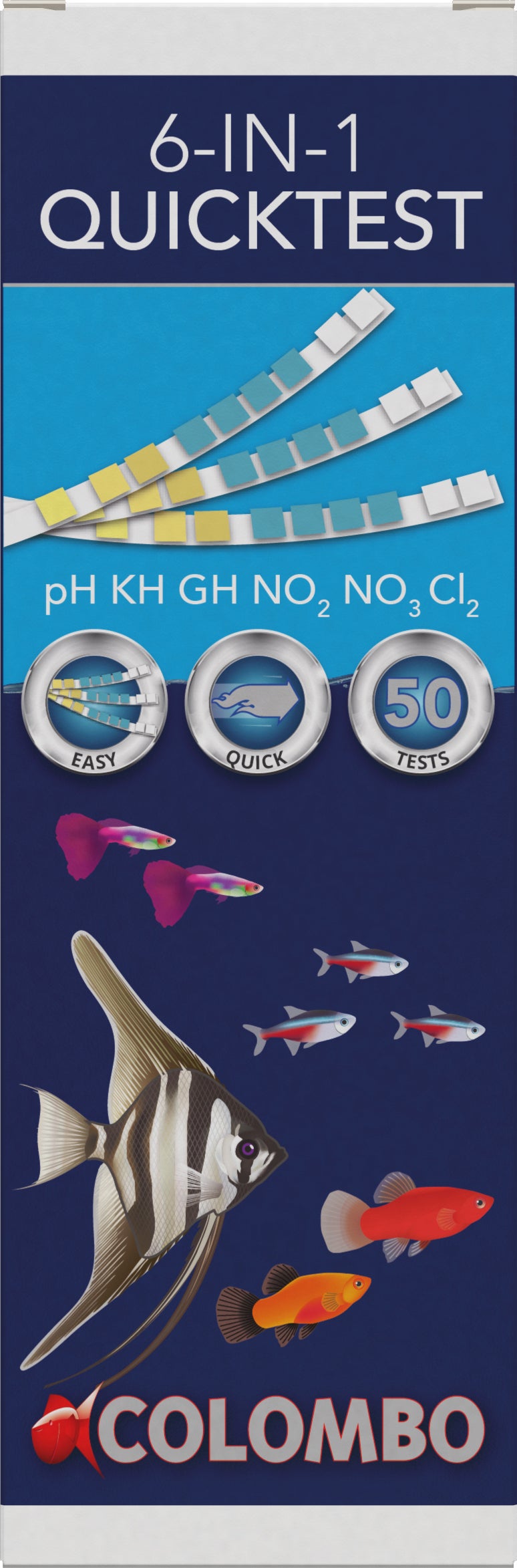Colombo Aqua Quicktest 6-in-1 50 stuks