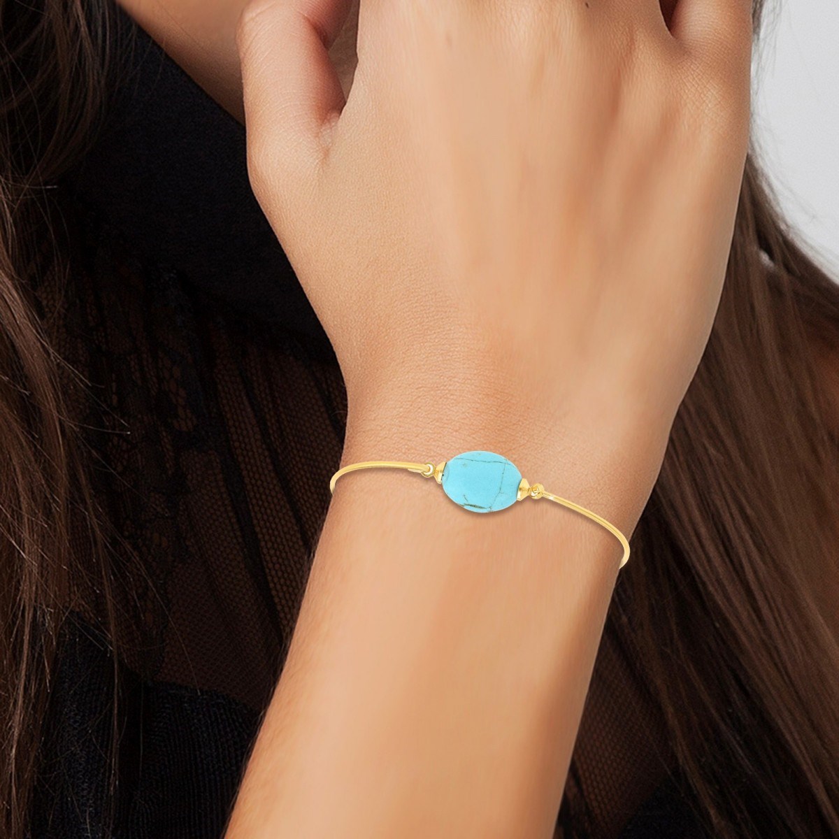 Bracelet SC Bohème orné d'une pierre turquoise
