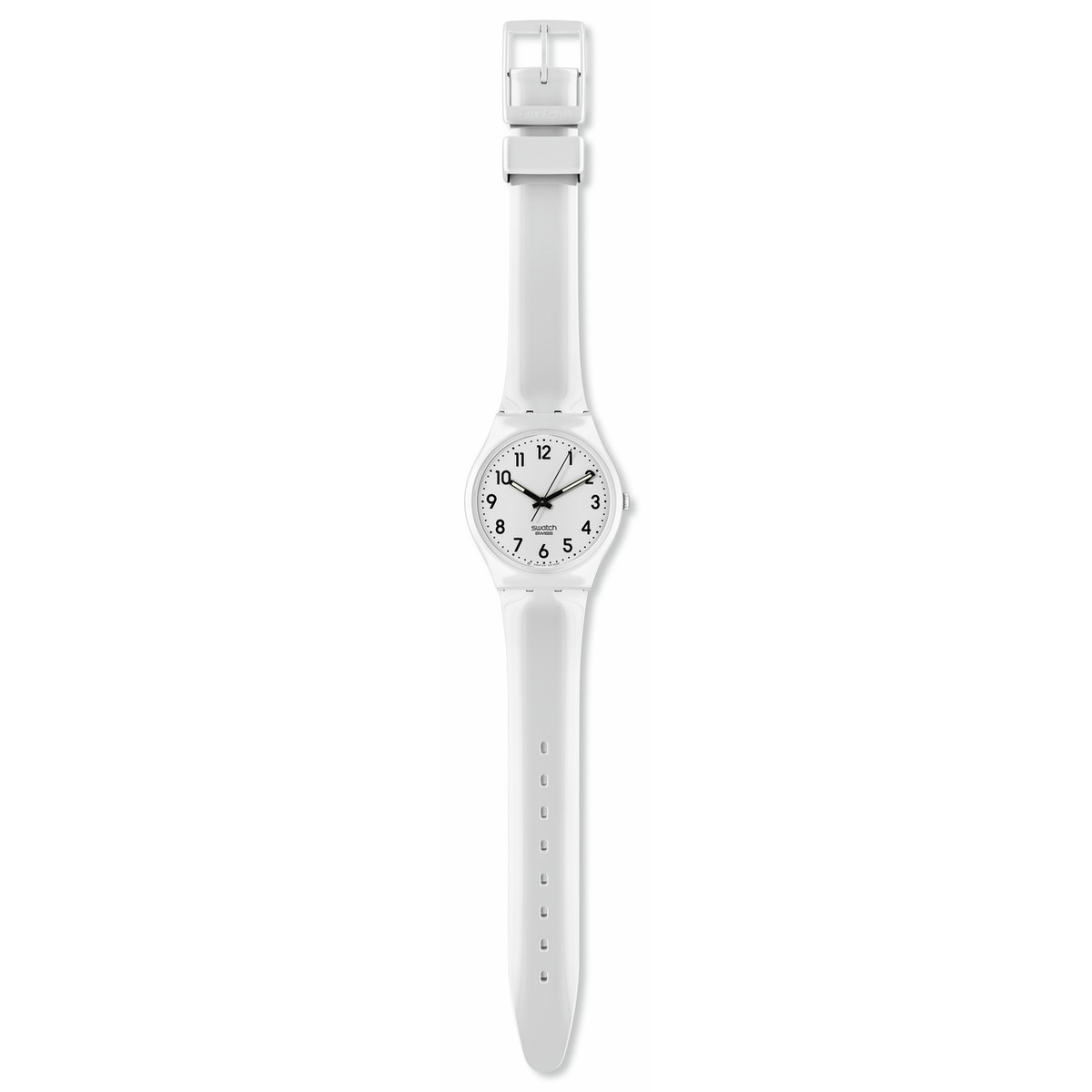 Montre SWATCH Gent biosourced Just white soft homme bracelet silicone blanc