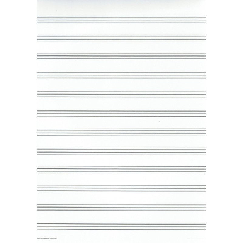 Hal Leonard Muziekblok 100 vel 12-balks tweezijdig muziekpapier