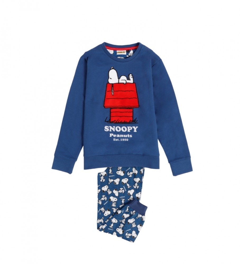 Pijama de manga comprida Aznar Innova Snoopy Home azul