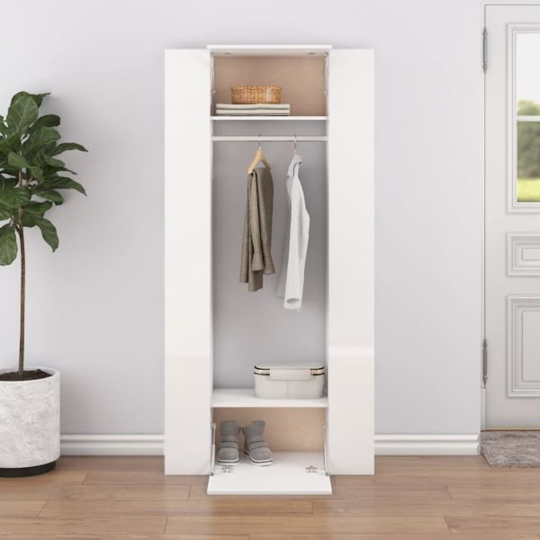 Armários de Corredor 2 Peças Derivados de Madeira Branco - 3082035