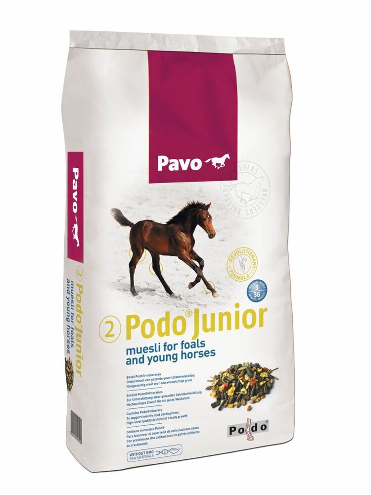 Pavo Podo®Junior Paardenmuesli - Specialiteit - 15 Kilogram - Zak