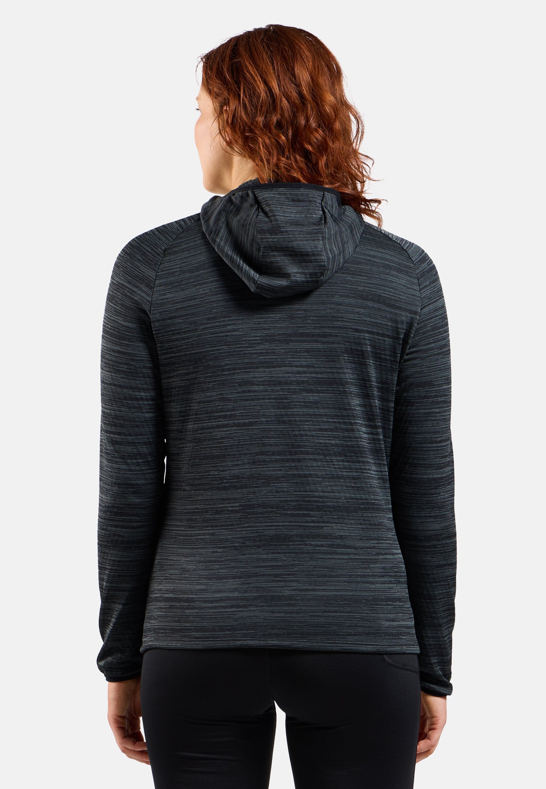 Damen Run Easy Mid Layer Hoody in black melange