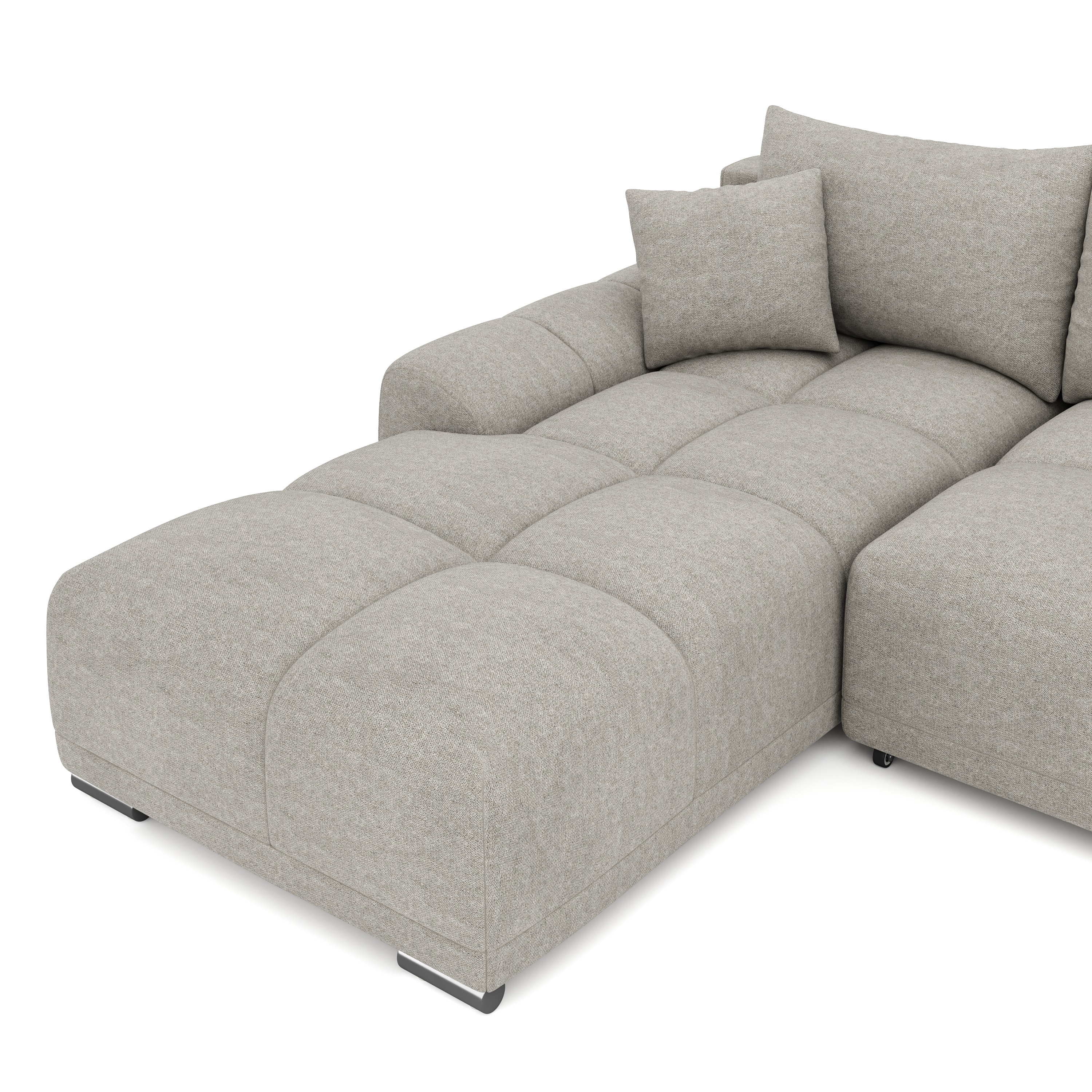 Ecksofa mit Schlaffunktion TRAVIS links grau