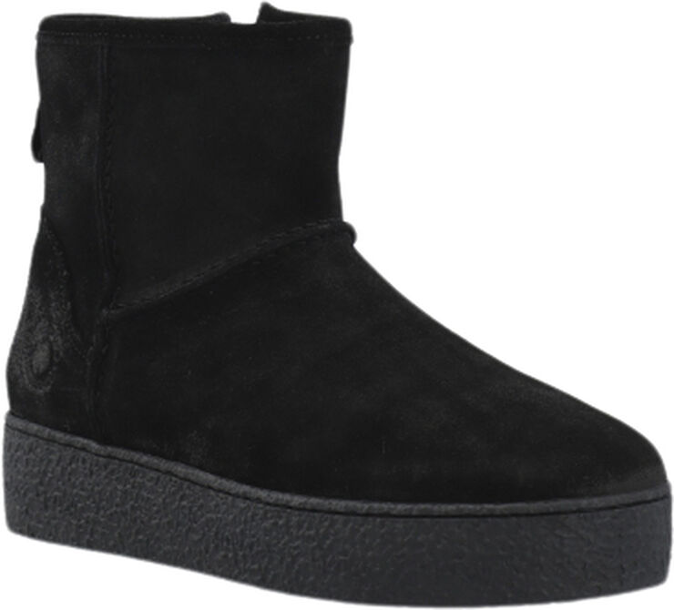 Cashott CASCAMILLA Boot W. Inside Zip Semi Warm Lining Oil Suede Black