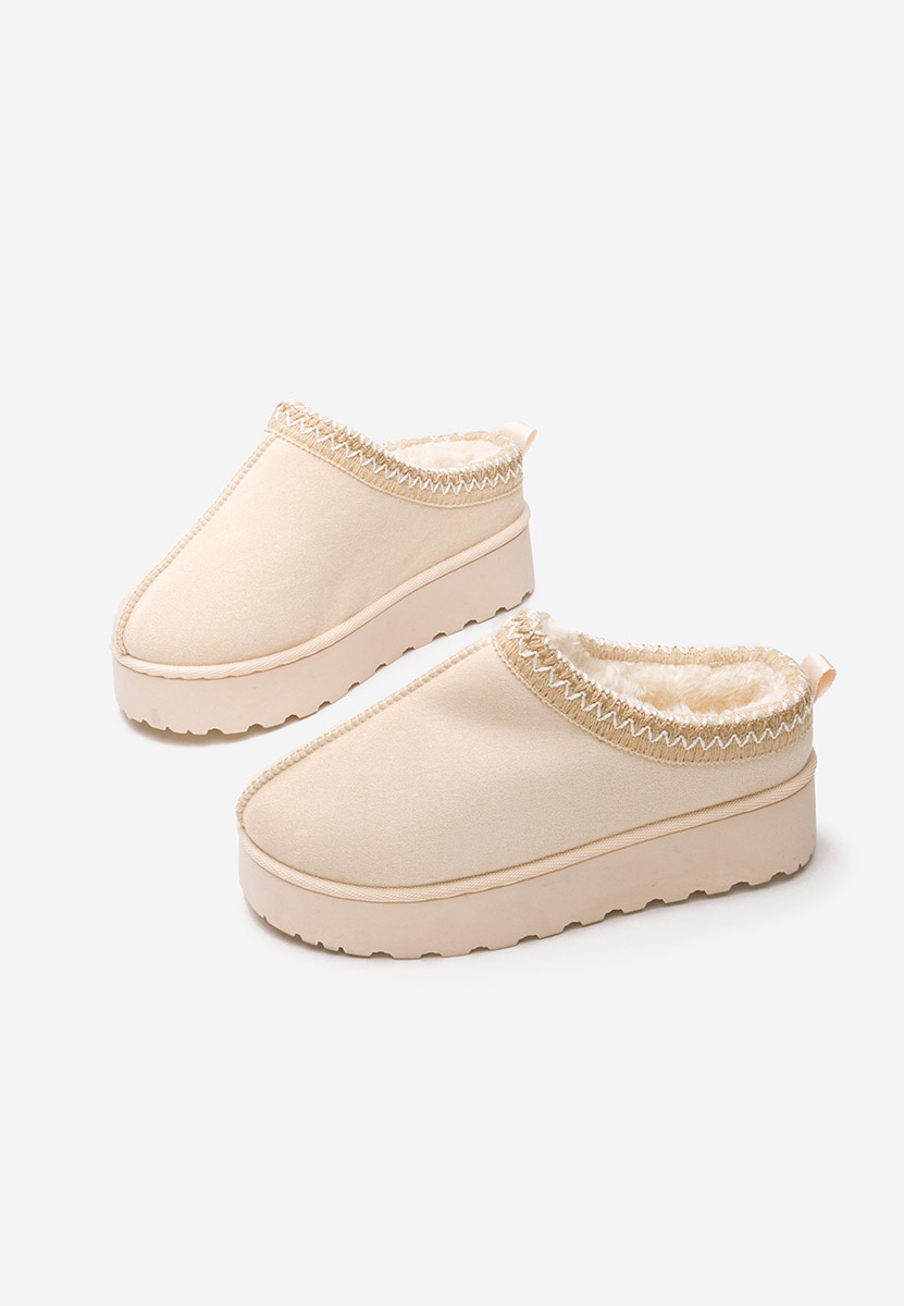 Bottes de neige femme beige Cassei