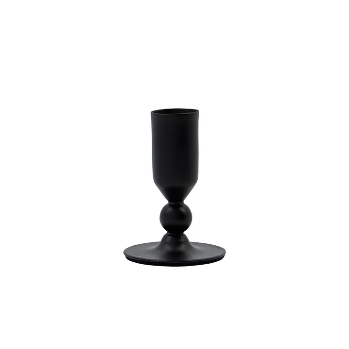 House Doctor - Folk Kerzenständer, H 7 cm, schwarz