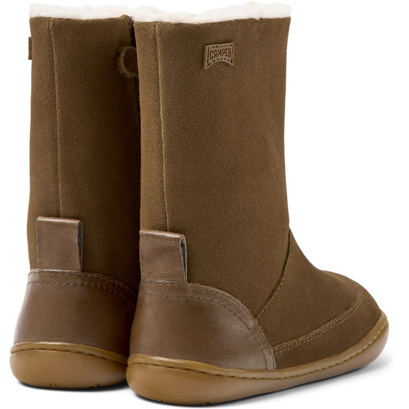 Camper Camper Peu Kids Bottes Fourrees Camel