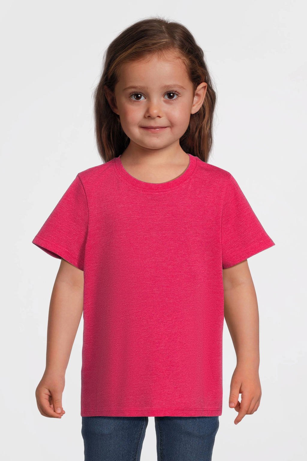 anytime T-shirt roze melange