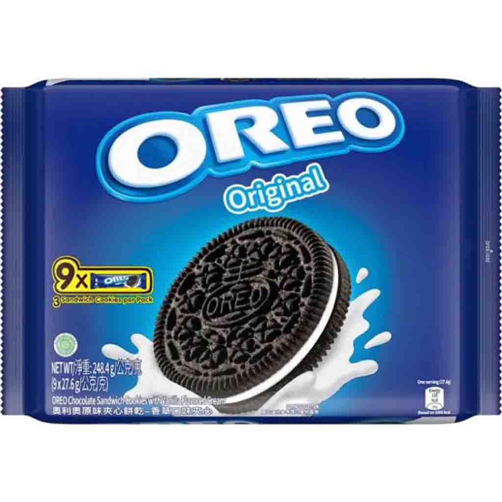 Oreo Doppelkekse Original 9x3er Packs á 27,6g=248,4g MHD:16.7.25