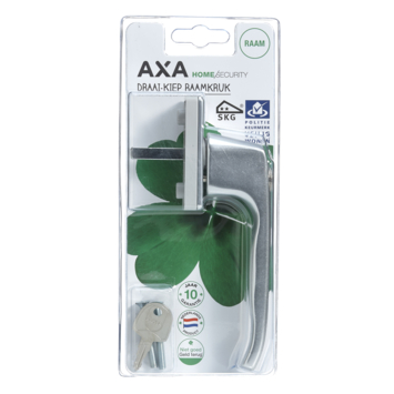 AXA raamsluiting met slot SKG 2-sterren aluminium voor draaikiepraam