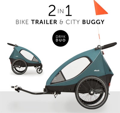Hauck Dryk Duo Sykkelvogn, Ocean Green