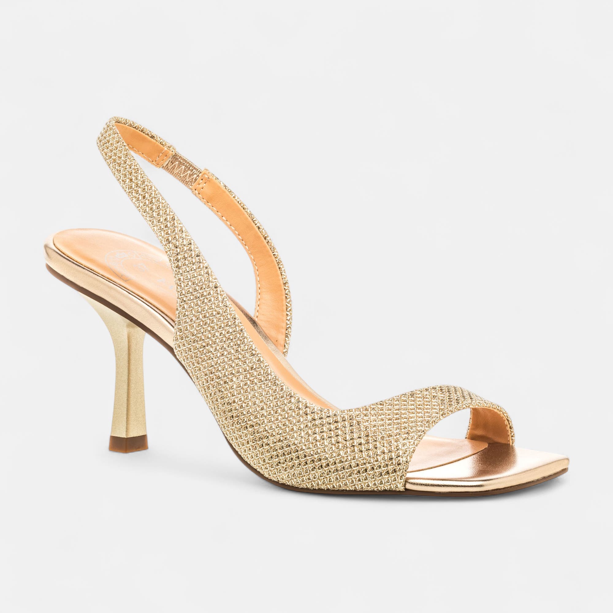 Nu-pieds à talon Femme or