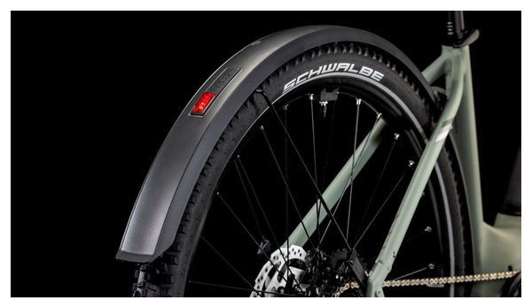 VTC Électrique Cube Nuride Hybrid Performance 500 Allroad Easy Entry Shimano Cues 9V 500 Wh 29'' Gris Vert Swamp 2025