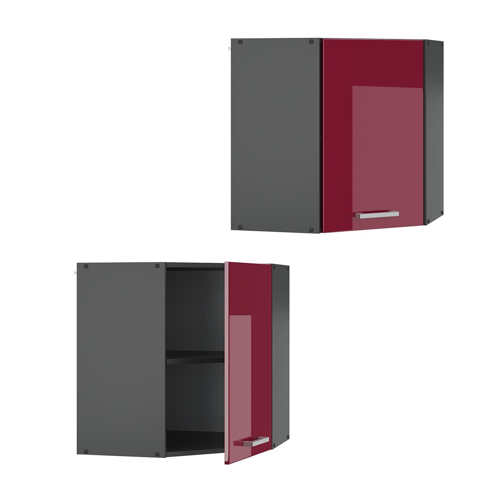 VICCO Küchenschrank Hängeschrank Eckhängeschrank 57 cm R-Line Anthrazit