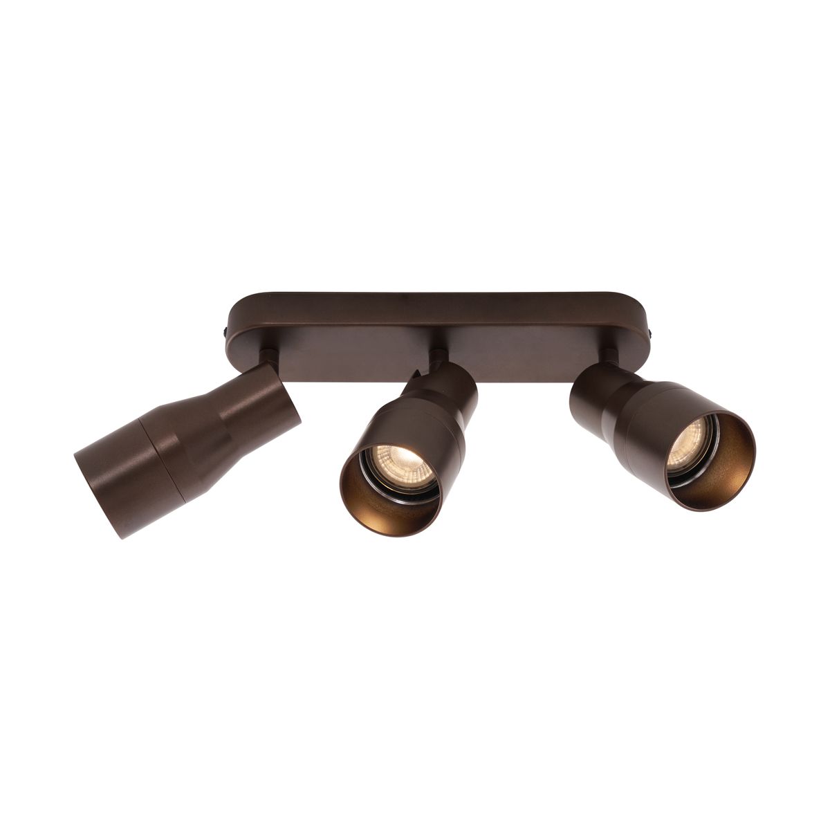 Afgeronde plafondspot donker brons GU10 50mm 3-lichts - Stanley