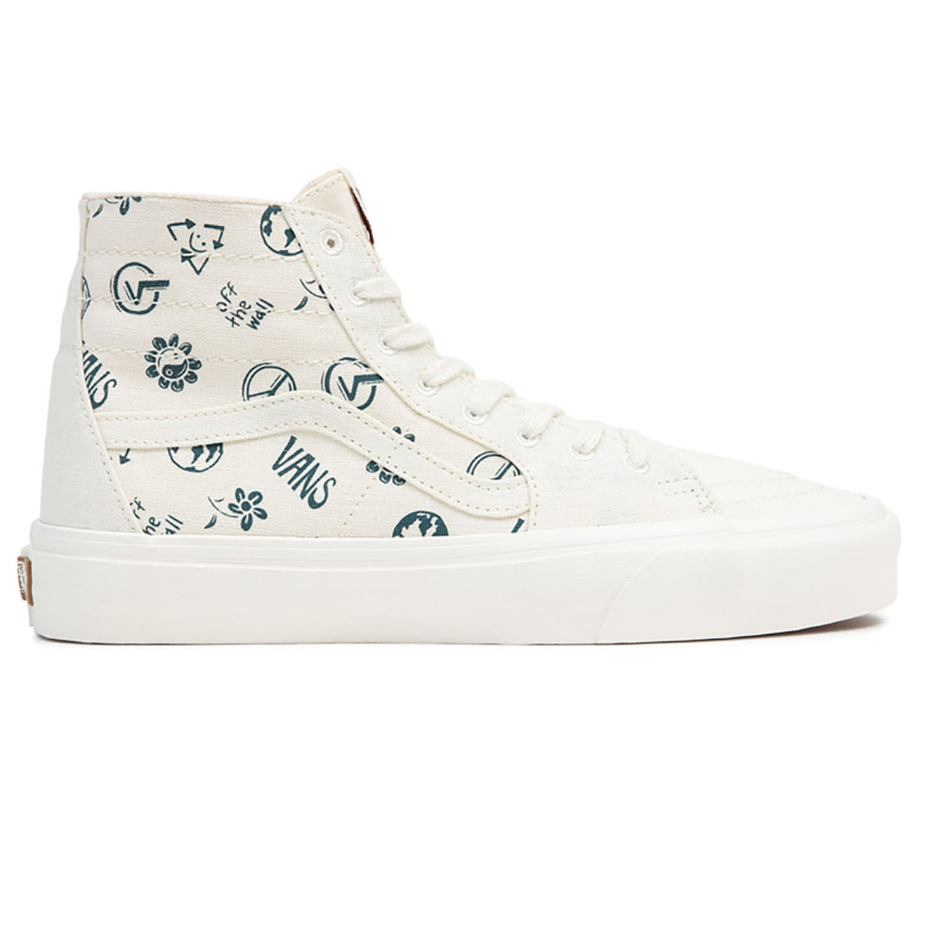 Vans Sneakers en Cuir & Textile SK8-Hi Tapered blanches