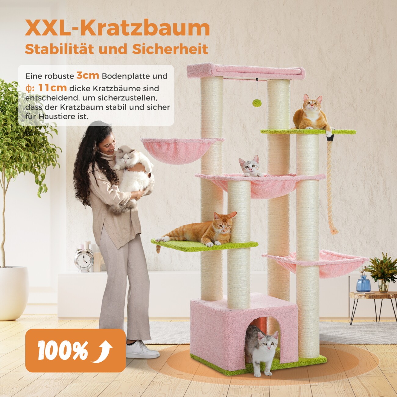 Pawz Road Kratzbaum Grosse Katzen stabil