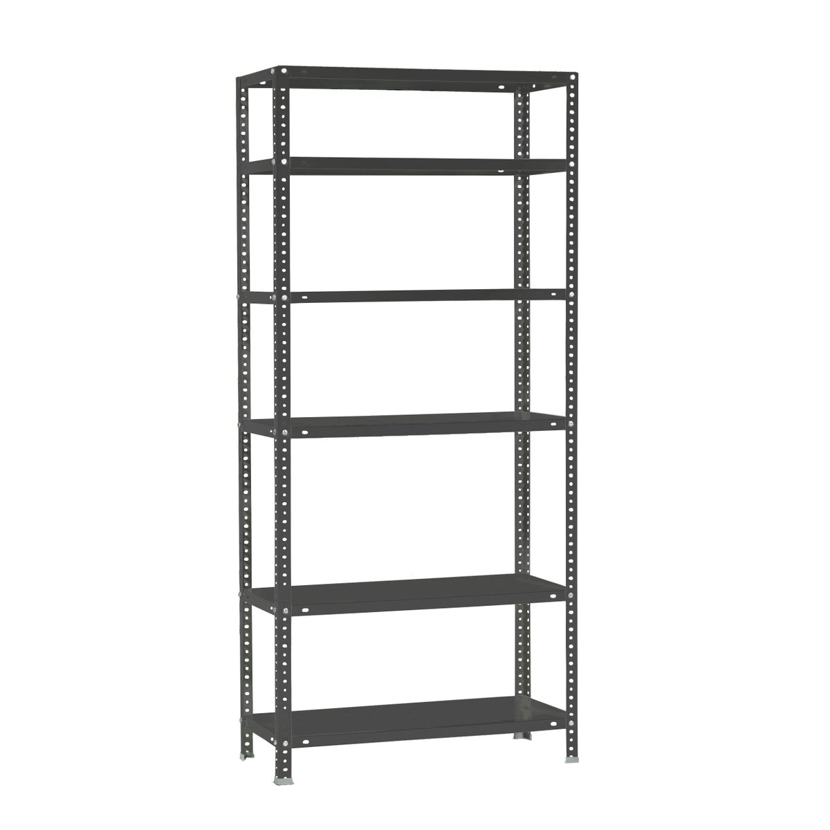 PROREGAL Panda Tall boutloze stellingkast, HxBxD 200 x 80 x 50 cm, 6 legplanken, legplankbelasting 100 kg, antraciet