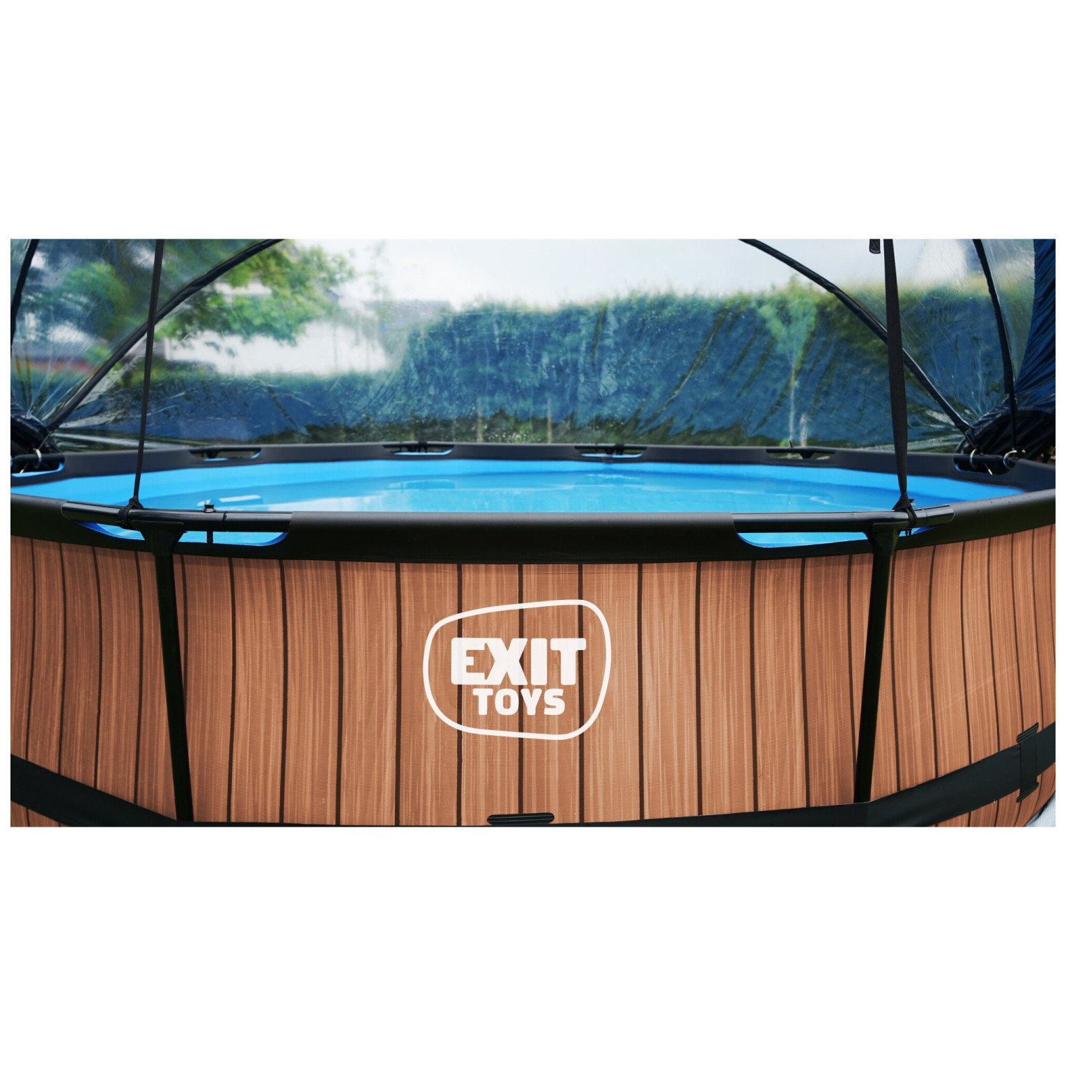 EXIT Lime zwembad ø360x76cm met filterpomp en overkapping -