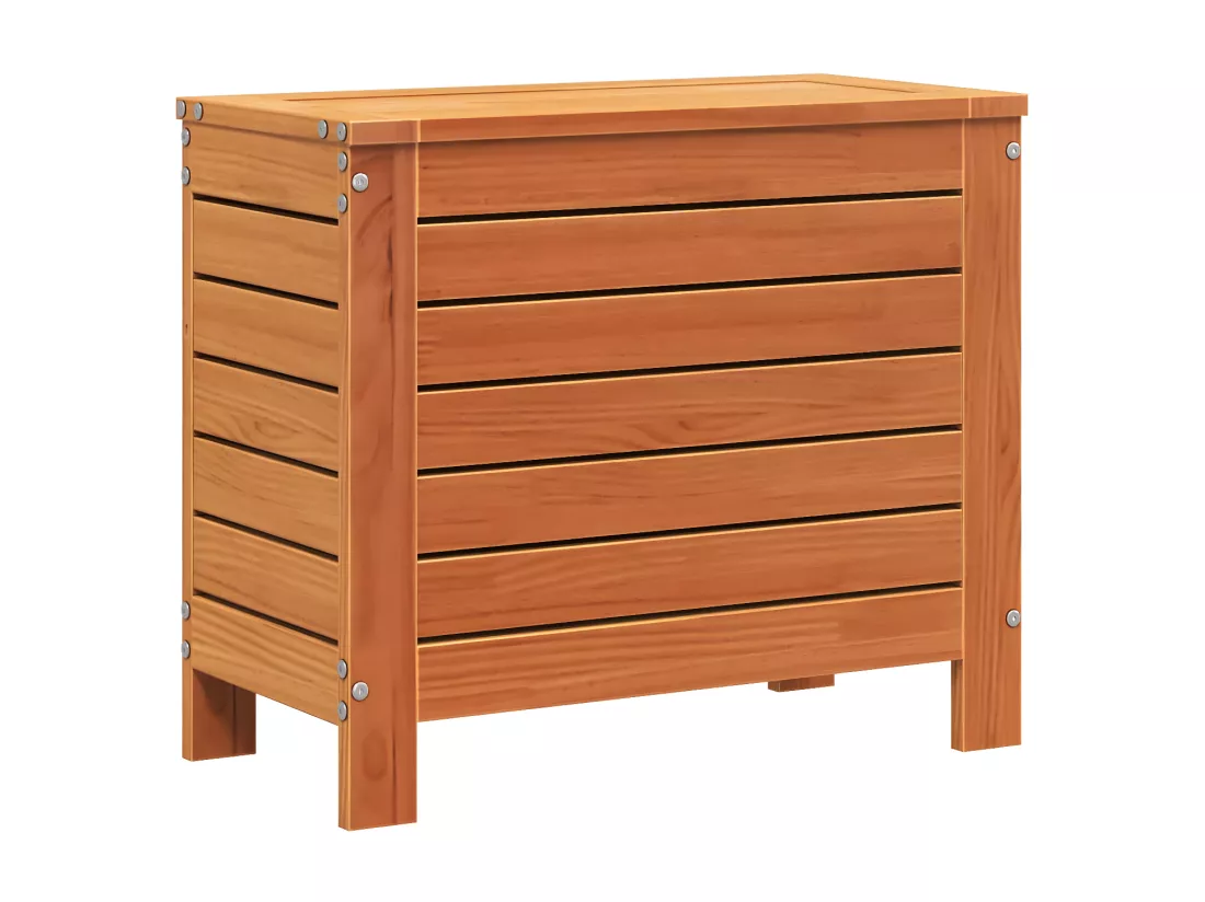 Repose-pied de jardin cire marron 62x31,5x52 cm bois pin massif