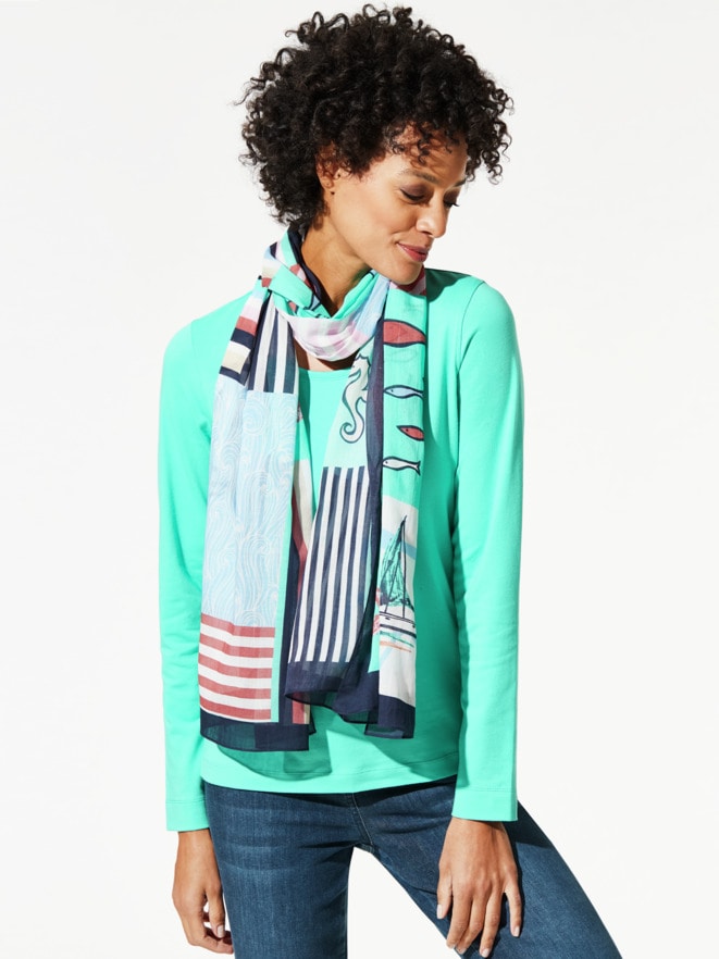 Swiss Cotton-Schal Seaworld