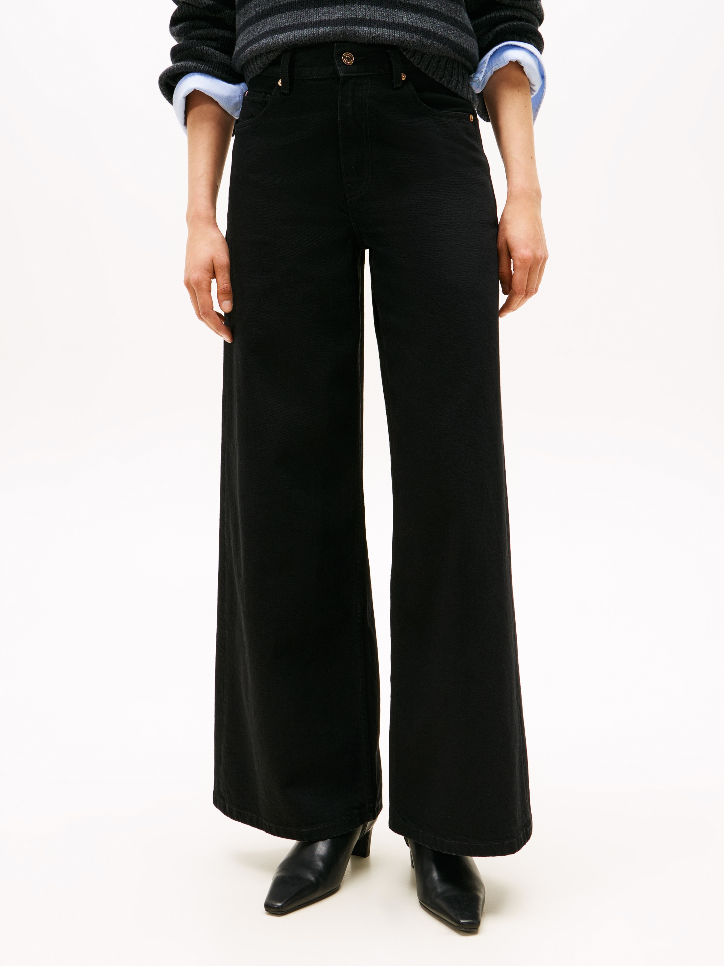 Tommy Hilfiger High-waist-Jeans »DNM BLACK 70's WIDE LEG HW«