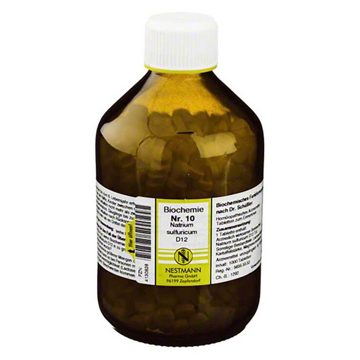 Biochemie 10 Natrium sulfuricum D 12 Tabletten, 1000 St