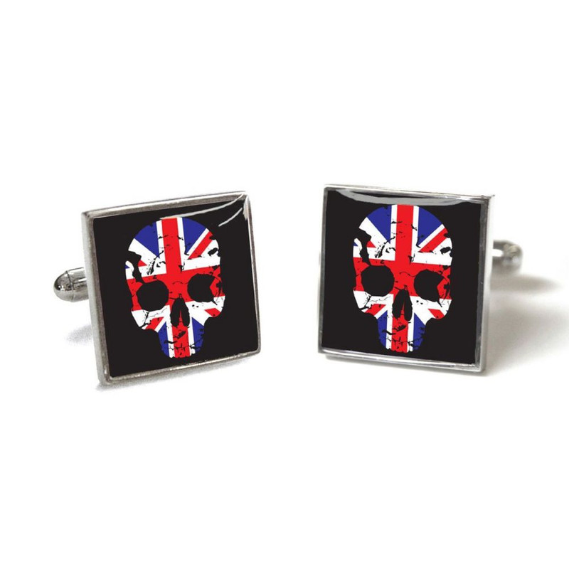 Boutons de manchette, Crane Union Jack - Skull UJ