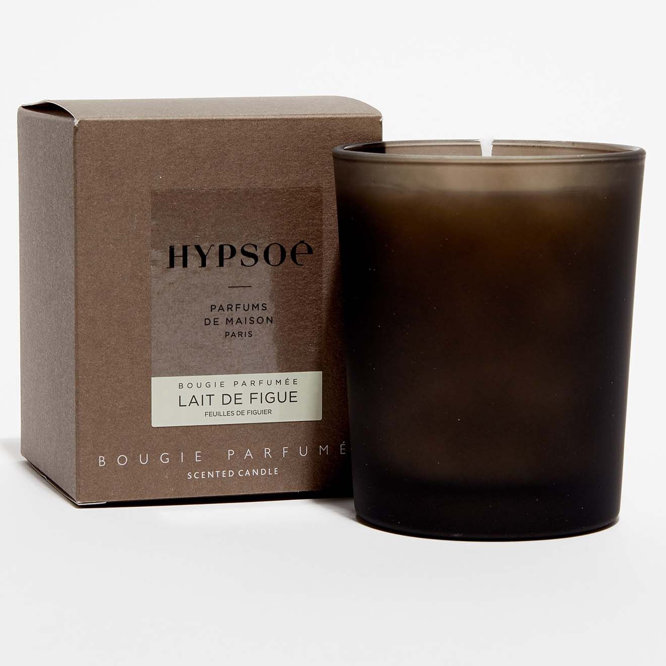 Hypsoé Bougie parfumée verre coloré dépoli Lait de Figue - 1 mèche 50h