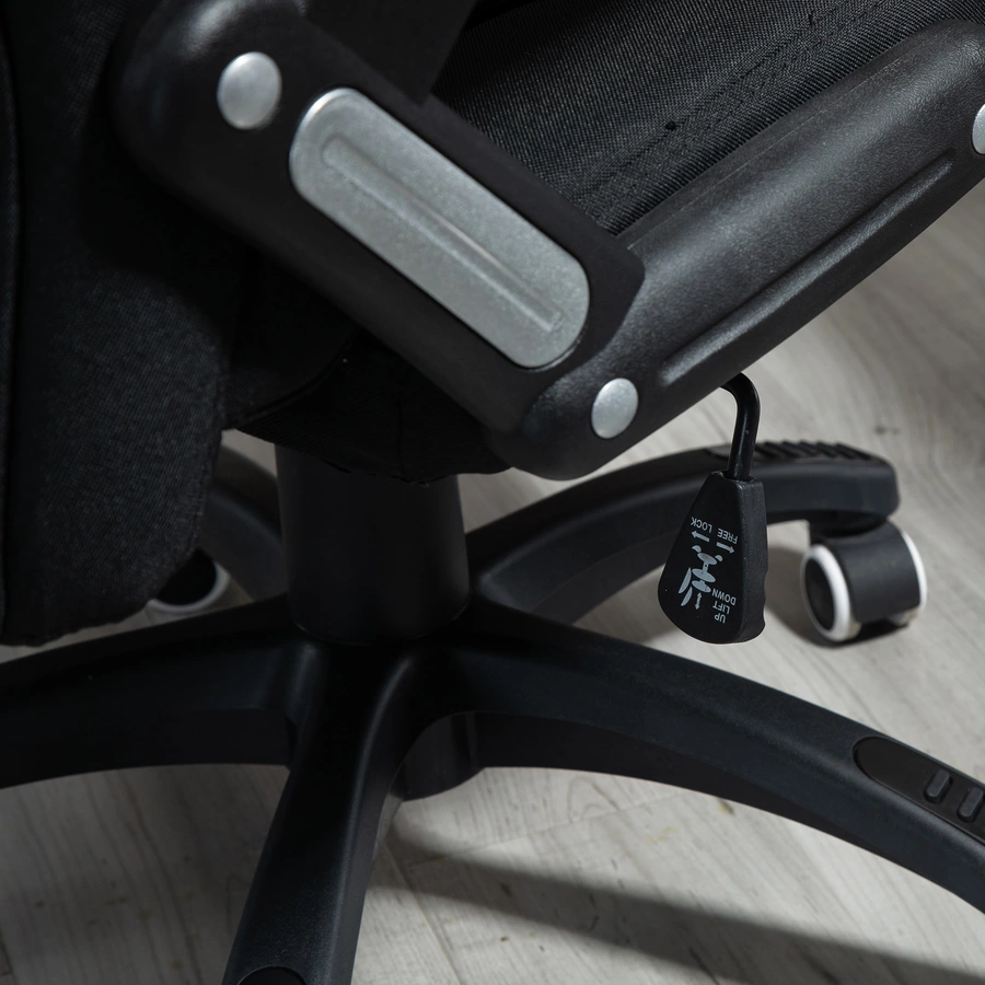 Vinsetto Bürostuhl ergonomisches design, Atmungsaktiv Schwarz