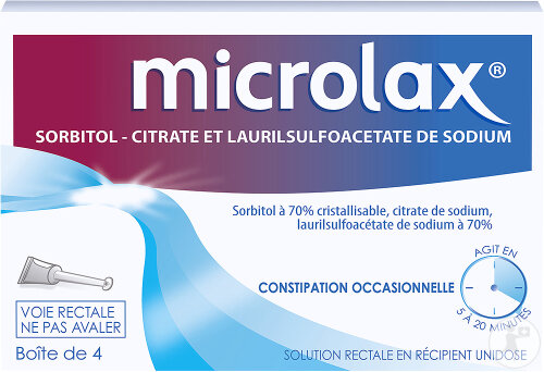 Microlax Sorbitol Citrate Et Laurilsulfoacetate De Sodium Solution Rectale Unidoses 4x5ml