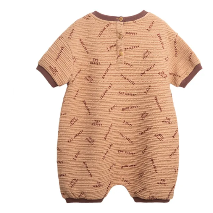 Bootani Combishort Coton Bio Imprimée | Abricot