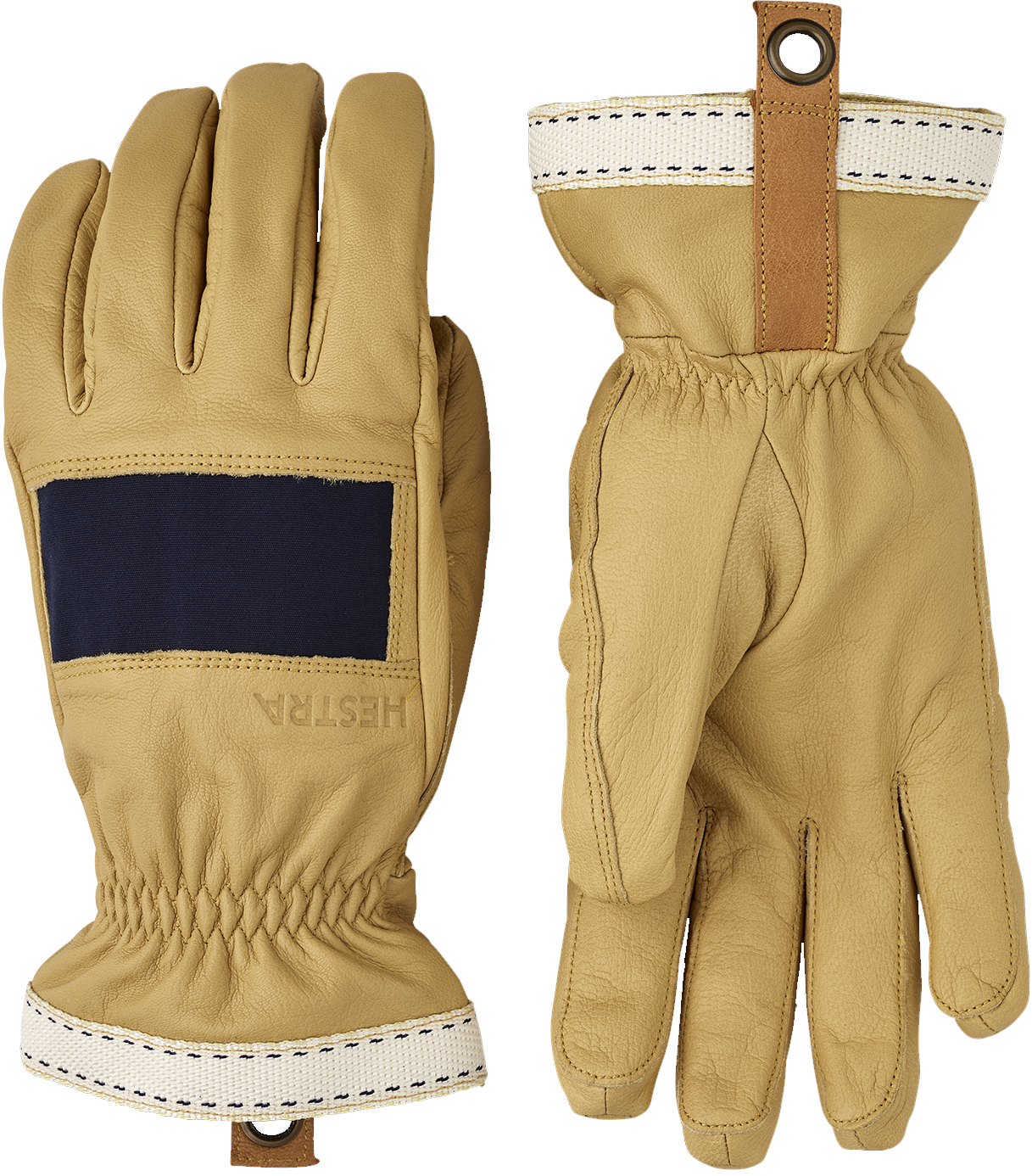 Njord 5-Finger Navy/Natural brown