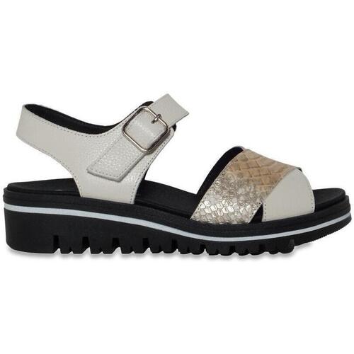 Piesanto - SANDALIA CUÑA PIEL MUJERCUÑA 230778 Blanco