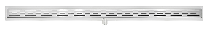 Mueller Eco douchegoot met flens en rooster 120x7cm RVS