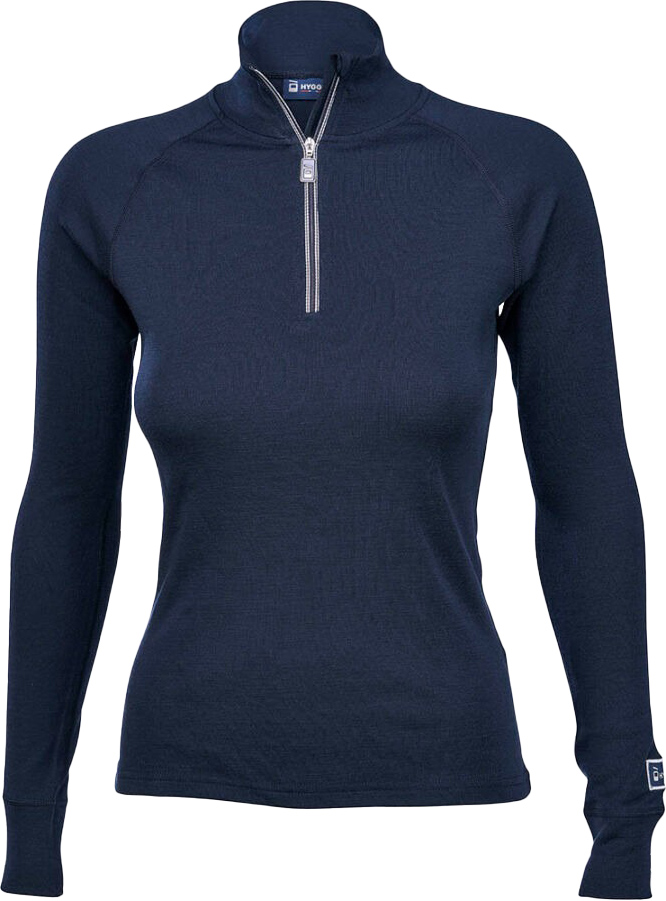 Hyggewool 240 GSM Zip Neck Dame 04/Navy