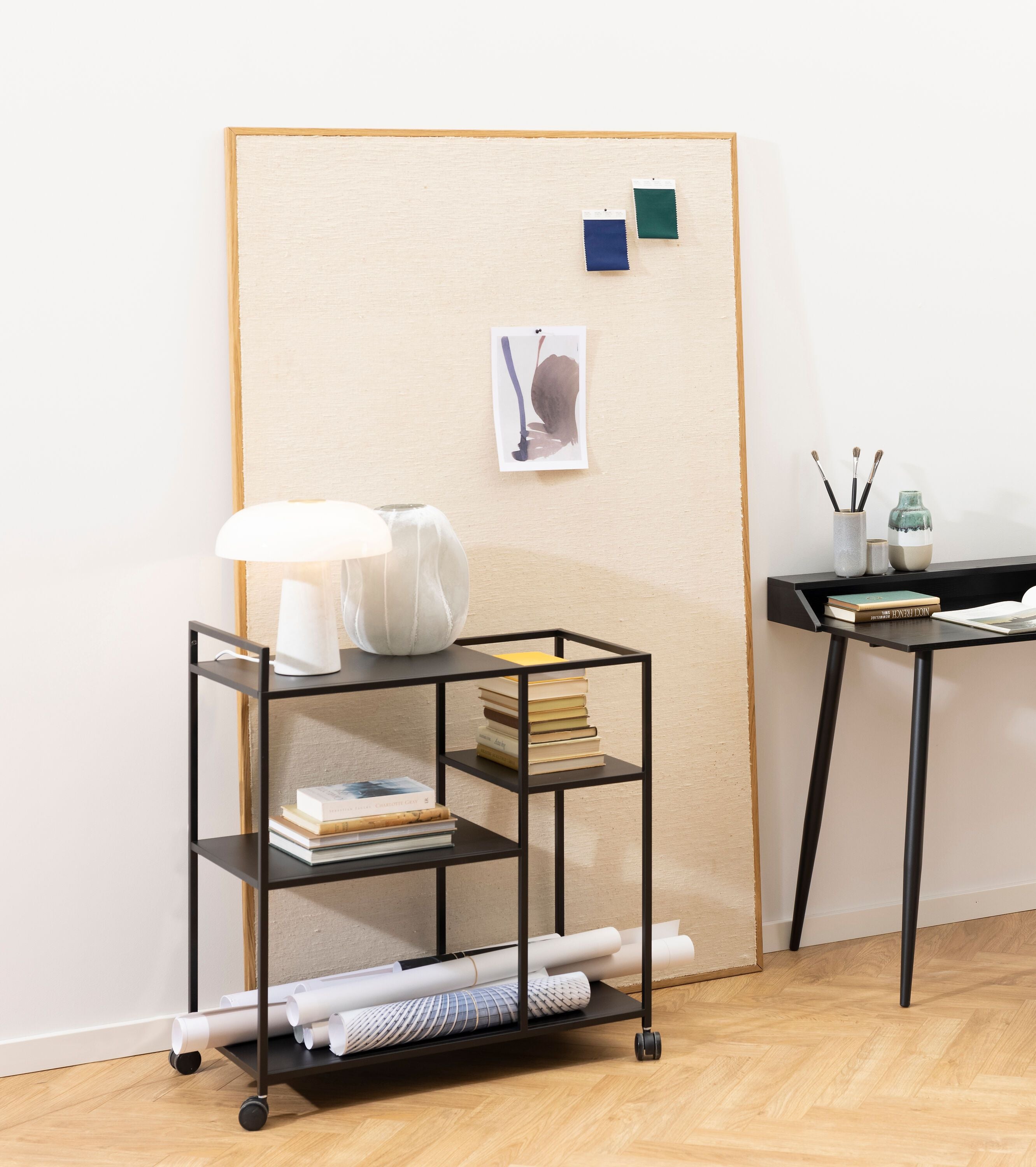JAXTON Servierwagen - Schwarz / B: 78.0 cm x T: 40.0 cm x H: 85.0 cm